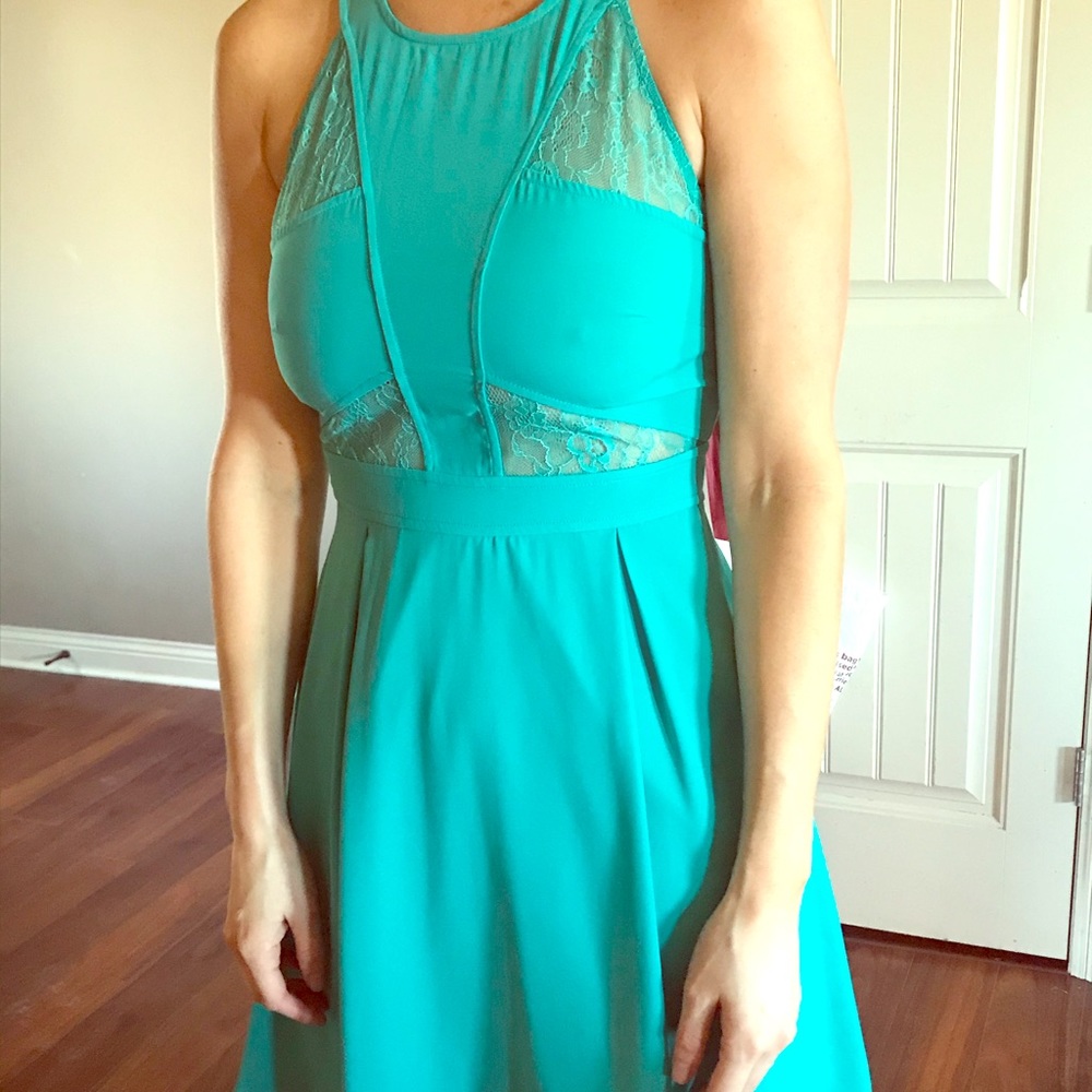 Lace detail dress